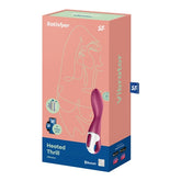Satisfyer Heat Thrill Connect App Heated G-Spot Vibrator in Burgundy with Silicone Shaft and USB Rechargeable Motor Default Title Finger Stimulator
